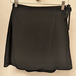 Sun-deh Black Wrap Mini Skirt